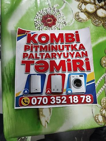 qaz sobasının təmiri: Xidmət: Kombi, pitminutka (qaz su qızdırıcısı) və paltaryuyan — 1