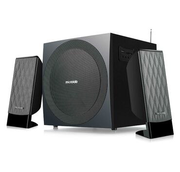 Technics: Акустическая система 2.1 Microlab M-300BT черный, RMS 38Вт(12х2+14Вт)