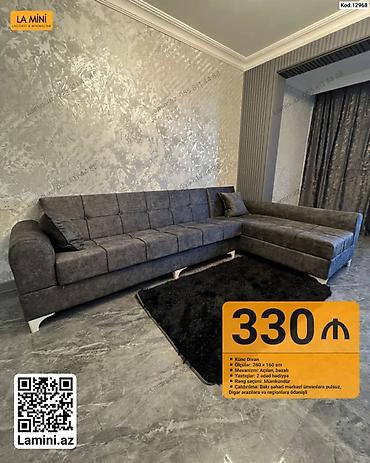 Künc divan – La Mini • Ölçülər: 260 × 160 sm • Mexanizm: açılan