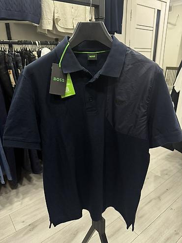 Рубашки: Мужская рубашка, L, 2XL, S, Boss, Новый, цвет - Синий, Самовывоз — 1