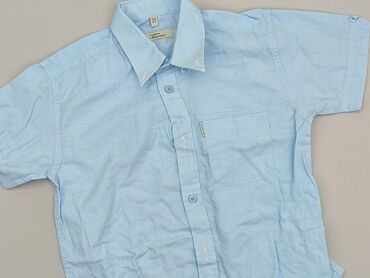 koszula bialo czarna w krate: Shirt 5-6 years, condition - Very good, pattern - Monochromatic, color - Light blue