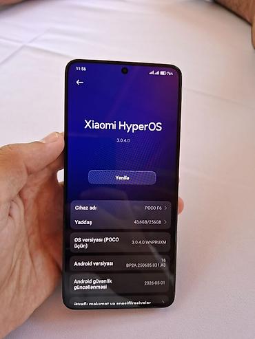 poco m6 8 256: Poco F6, 256 GB, rəng - Qara, Sensor — 1