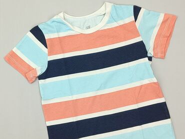 sukienki niebieskie letnie: T-shirt, H&M, 8 years, 122-128 cm, condition - Good