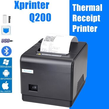 принтеров: Чековый принтер Xprinter Q200 Bluetooth+USB. Ширина печати что као 80