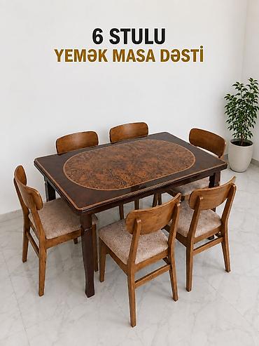 stol stul kuxna: Qonaq otağı üçün, Yeni, Yumru masa, 4 stul — 3