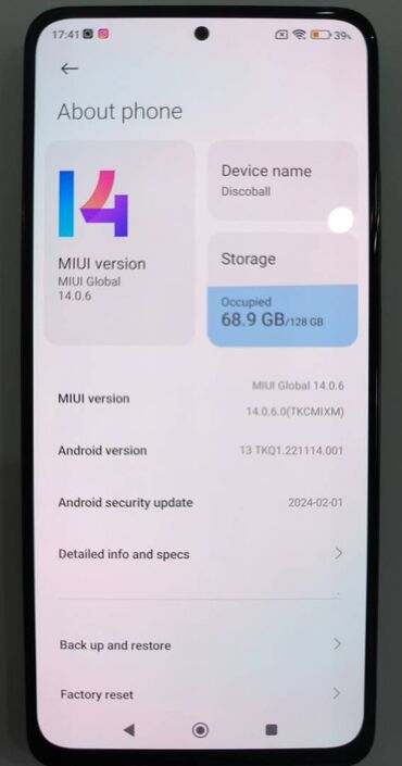mobilni telefon: Xiaomi Redmi Note 11 Pro, 128 GB, color - Black, 
 Fingerprint