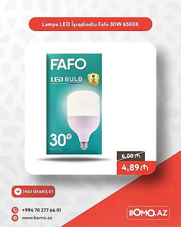 Ev üçün digər mallar: Yüksək keyfiyyətli. 🔥 Lampa LED İşıqdiodlu Fafo 30W 6500K ✅ Brend — 1