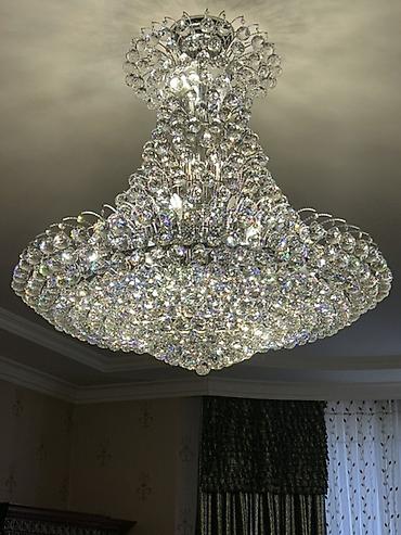bra isiqlar: Çılçıraq, 10 və daha çox lampa, Xrustal — 1