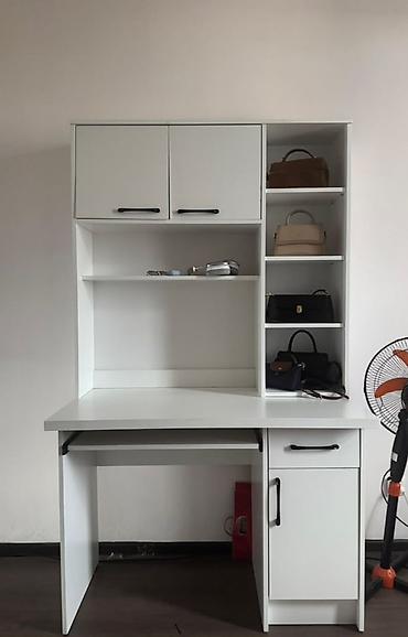 study table: Компьютерный стол с надстройкой и множеством систем хранения — 2