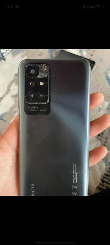 Техника и электроника: Redmi, Redmi 10, Б/у, 128 ГБ, цвет - Серый, 1 SIM