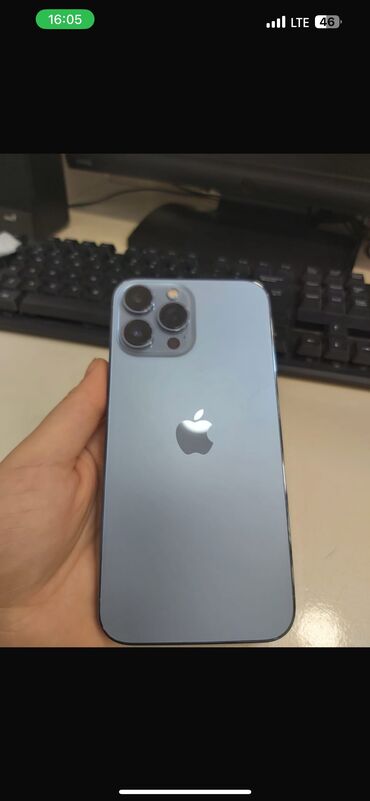 iphone 13 pro satılır: IPhone 13 Pro Max, 128 GB, Mavi, Barmaq izi, Face ID, Sənədlərlə