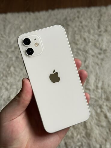 купить бу айфоны: IPhone 12, Б/у, 128 ГБ, Белый, Защитное стекло, Чехол, Кабель, 83 %