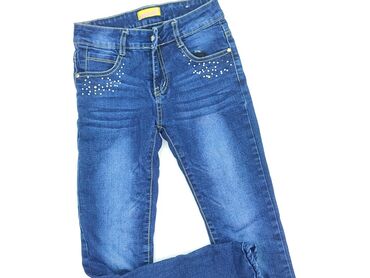 cropp spodnie joggery: Spodnie jeansowe, 11 lat, 146, stan - Idealny