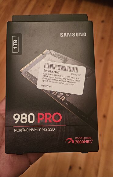 Процессоры: Внешний Накопитель SSD Samsung, 1 ТБ, M.2, Новый