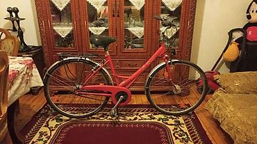 klass.az velosiped: Şəhər tipli velosiped – Linea Sporta oturacağı ilə - Rəng: qırmızı - — 2