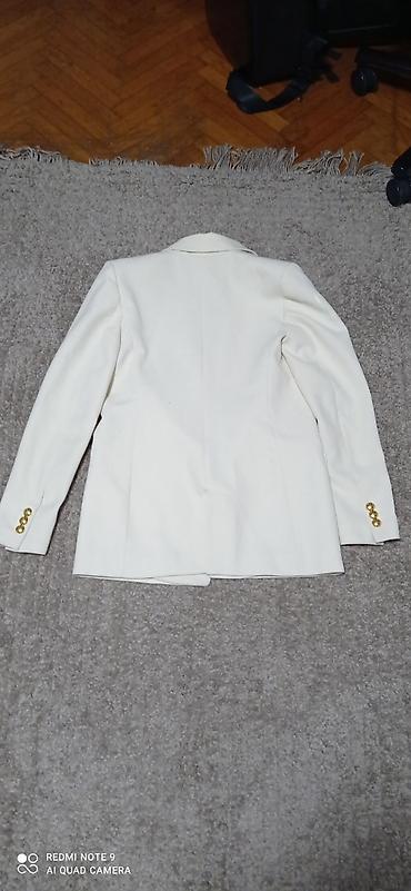 Sakoi: ZARA ženski blejzer, model sa duplim kopčanjem. - Boja: krem/bela - — 6