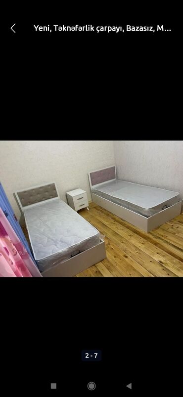 Çarpayılar: Yeni, Təknəfərlik çarpayı, Bazasız, Matras ilə, Siyirməsiz, Azərbaycan — 7