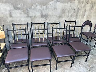 bağ evi: Yeni, Dördbucaq masa, Açılmayan, Stullar ilə, Metal — 5