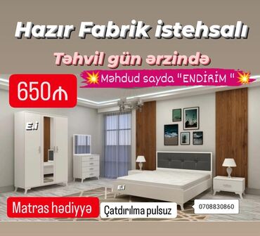 tek adamliq carpayilar: *Yataq dəsti 650Azn💥 ENDİRİM* ✔️Rəng seçimi var *🎁Matras hədiyyə* ✔️