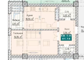 снему квартиру село беловодское: 1 бөлмө, 41 кв. м, Элитка, 11 кабат, ПСО (өзү оңдоп түзөтүп бүтүү үчүн)
