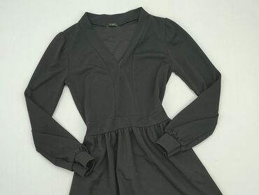 bordowa długa sukienki: Dress, S (EU 36), condition - Fair