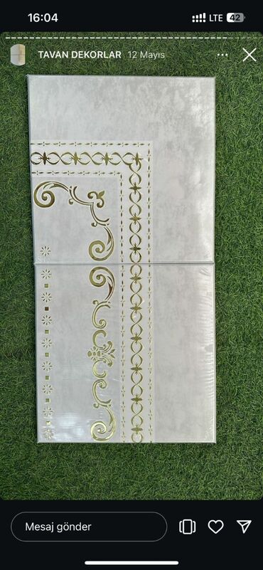 алчипан потолок: Dekorativ tavan paneli - Material: PVC əsaslı dekor panel - Rəng