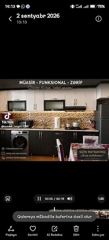 кухонная мебель на заказ в баку: Qiymeti razilasma var — 1
