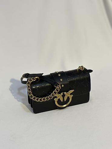 pinko: PINKO Love Bag ikon dizaynlı mini çanta - Rəng: qara - Material — 1