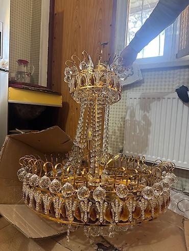 İşıqlandırma: Çılçıraq, 10 və daha çox lampa, Xrustal — 3
