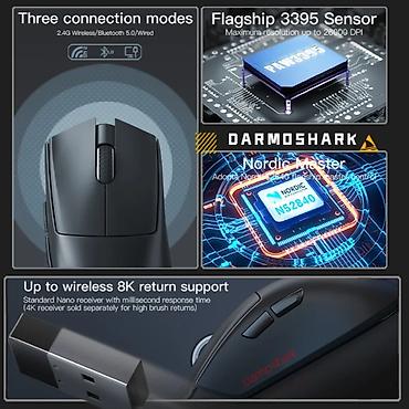 darmoshark n3: Игровая беспроводная мышь Darmoshark N5 PAW3395 8K Функции:- — 4