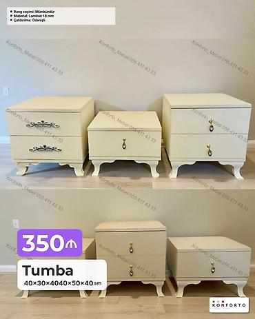 Ev və bağ: Tumba dəsti - Model: klassik üslubda, dekorativ ayaqlı - Ölçülər — 1