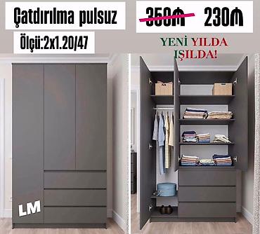 ucuz paltar dolabi: Düz dolab, Yataq otağı üçün, Paltar üçün, 3 qapılı — 1