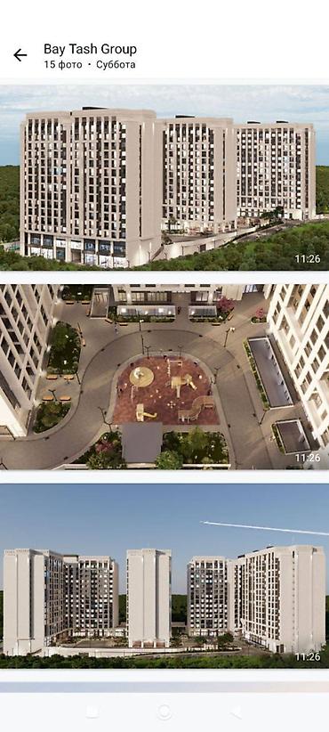 archa group: 1 комната, 53 м², Кок-Жар мкр Элитка, 11 этаж, ПСО (под самоотделку) — 2