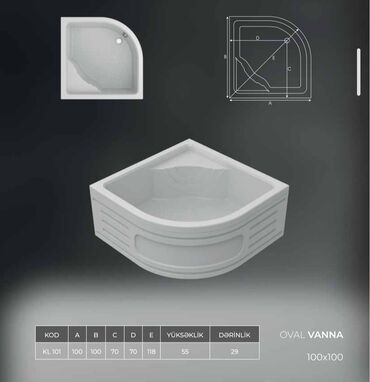 Duş poddonları: Duş kabinələr ara bölmələr hamam mebeləri Moydadırlar dolablar led — 17