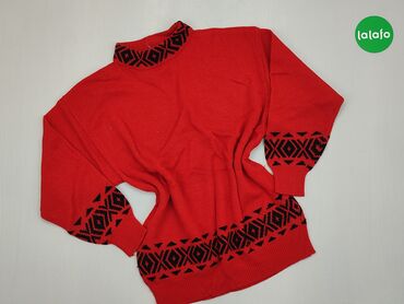 Sweter, M (EU 38), wzór - Print, kolor - Czerwony
