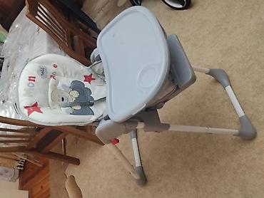 Yemək masaları, oturacaqları: Uşaq yemək stulu - Brend: SHENMA - Rənglər: ağ/boz (qırmızı — 1