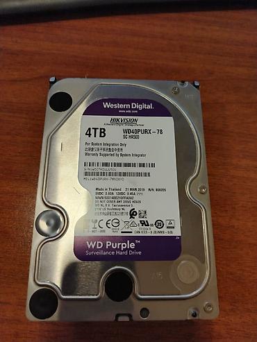nvr dahua: Daxili Sərt disk (HDD) Western Digital (WD), 4 TB, İşlənmiş — 1