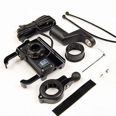 fixni: Držač za telefon za motocikle sa ugrađenim USB punjačem, podržava brzo — 2