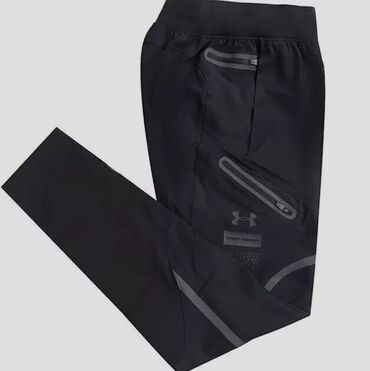 мужские штаны повседневные: Мужские спортивные штаны карго Under Armour, черные, из США. Оригинал