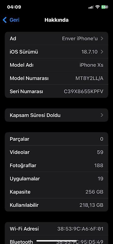 iphone xa: IPhone Xs, 256 GB, Ağ, Zəmanət, Face ID, Sənədlərlə — 3