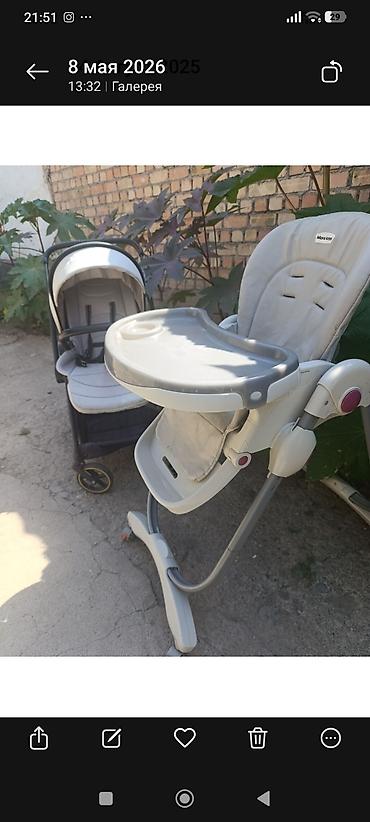 crazy cart: Стульчик для кормления, Б/у, Металл, цвет - Серый — 1