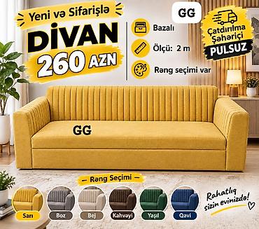 divan sifariş: Divan, Qonaq otağı üçün, Parça, Bazalı, Açılan — 1