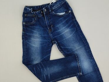 bluzki z baskinką reserved: Spodnie jeansowe, H&M, 7 lat, 116/122, stan - Idealny