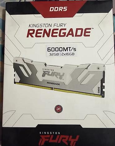 dvd ram: Kingston Fury Renegade DDR5 32GB (2×16GB) 6000MHz CL32 Новый комплект — 1