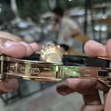 luc qızıl saat: Rolex stilində premium keyfiyyətli kvars mexanizmli xronoqraf qol — 6