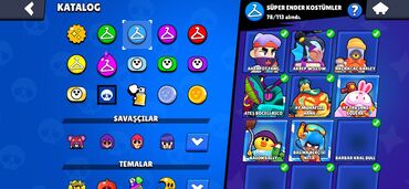 qaşıq dəst: Brawl Stars hesabı – yüksək göstəricilər və zəngin kolleksiya -