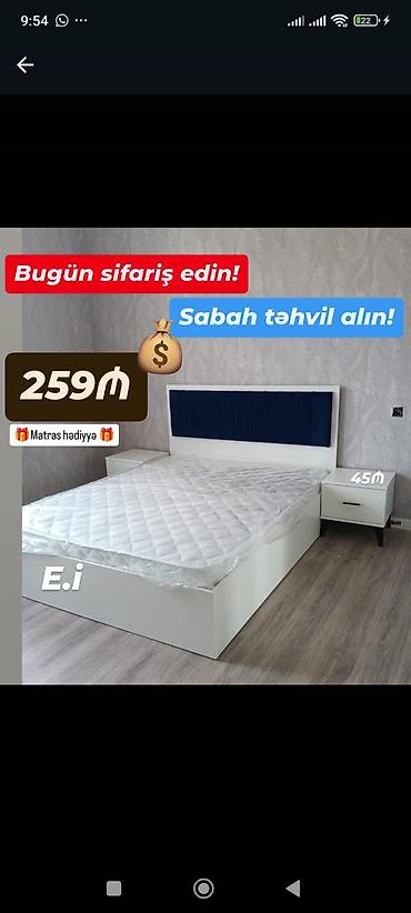 qosa taxt: Yeni, İkinəfərlik çarpayı, Matras ilə — 1