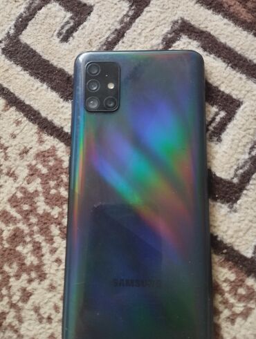 telefon endoskop kamera: Samsung Galaxy A51, 128 GB, rəng - Göy, Qırıq, Barmaq izi, İki sim kartlı