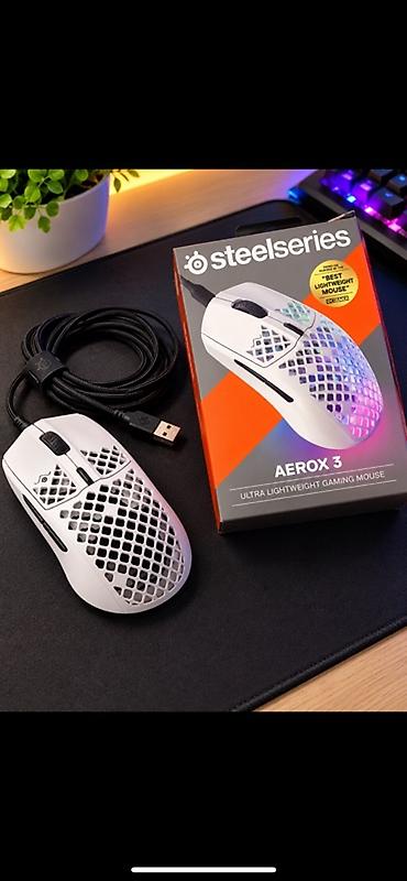 proqram: SteelSeries Aerox 3 – ultra yüngül oyun siçanı - Rəng: ağ - Korpusu — 1