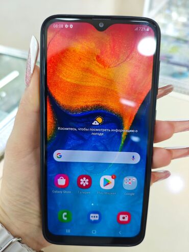 samsung a3 2018: Samsung Galaxy A20, 32 GB, rəng - Göy, Barmaq izi